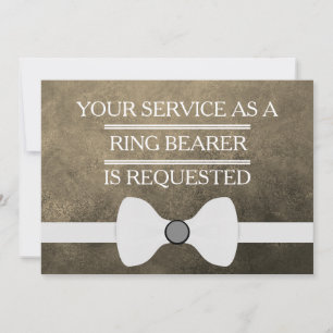 Your Service as a Groomsman  Ring Bearer Request Invitation