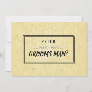 Your Service Is Requested as Best Man Groomsman In Invitation