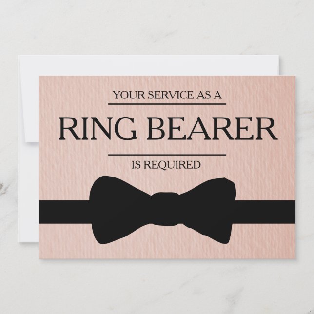 Your Service Is Requested as Best Man Groomsman In Invitation (Front)