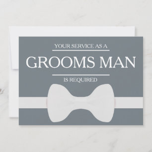 Your Service Is Requested as Best Man Groomsman In Invitation