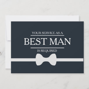 Your Service Is Requested as Best Man Groomsman In Invitation