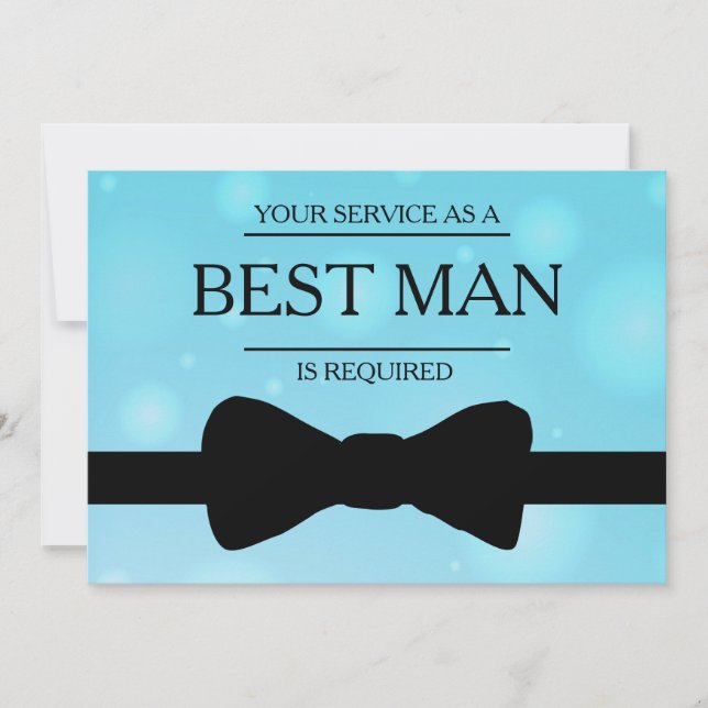 Your Service Is Requested as Best Man Groomsman In Invitation (Front)