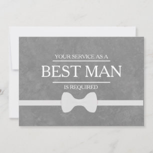 Your Service Is Requested as Best Man Groomsman In Invitation
