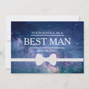 Your Service Is Requested as Best Man Groomsman Invitation