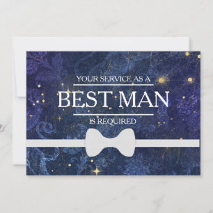 Your Service Is Requested as Best Man Groomsman Invitation