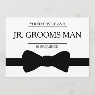 Your Service Is Requested as Best Man Groomsman Invitation