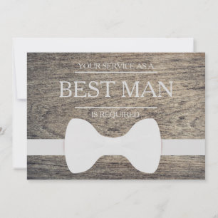 Your Service Is Requested as Best Man Groomsman Invitation
