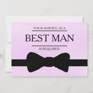 Your Service Is Requested as Best Man Groomsman Invitation