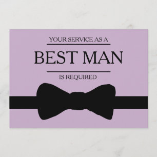 Your Service Is Requested as Best Man Groomsman Invitation