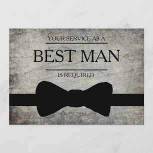 Your Service Is Requested as Best Man Groomsman Invitation