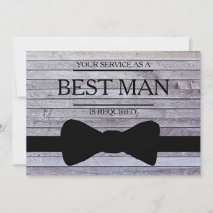 Your Service Is Requested as Best Man Groomsman Invitation