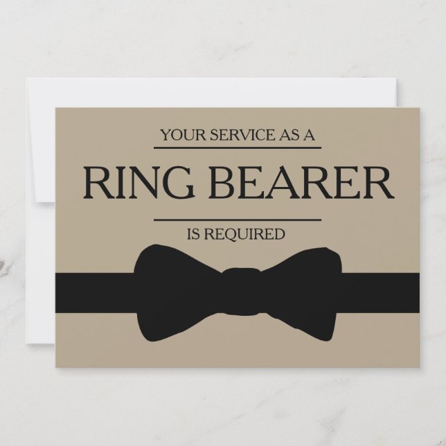 Your Service Is Requested as Best Man Groomsman Invitation (Front)
