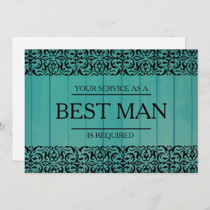 Your Service Is Requested as Best Man Groomsman Invitation