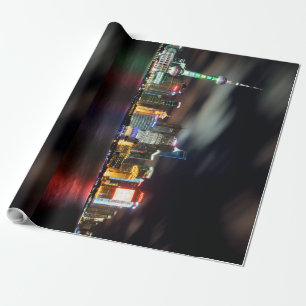 Your Shanghai Skyline by Night Wrapping Paper