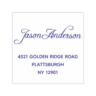 Your Signature with Printed Address Self-inking Stamp