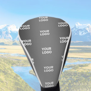 Your Simple Repeating Logo   Black & Grey Gradient Golf Head Cover