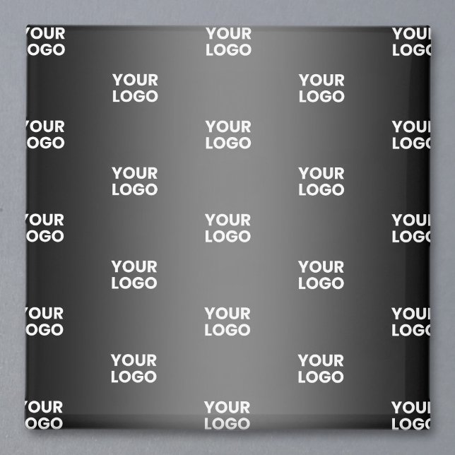 Your Simple Repeating Logo | Black & Grey Gradient Magnet (Creator Uploaded)