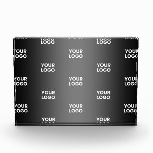 Your Simple Repeating Logo Black & Grey Gradient Photo Block