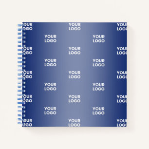 Your Simple Repeating Logo   Blue Gradient Notebook