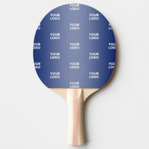 Your Simple Repeating Logo   Blue Gradient Ping Pong Paddle