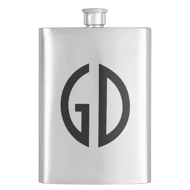 Your Simply Monogram Ideas 1 Hip Flask (Front)