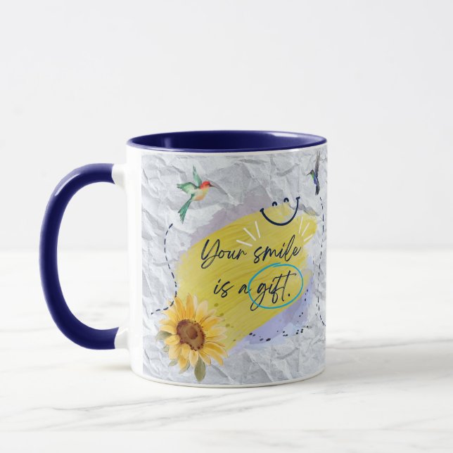 "Your Smile is a Gift" Mug (Left)