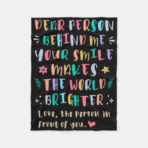 Your Smile Makes The World Brighter Sticker  Fleece Blanket