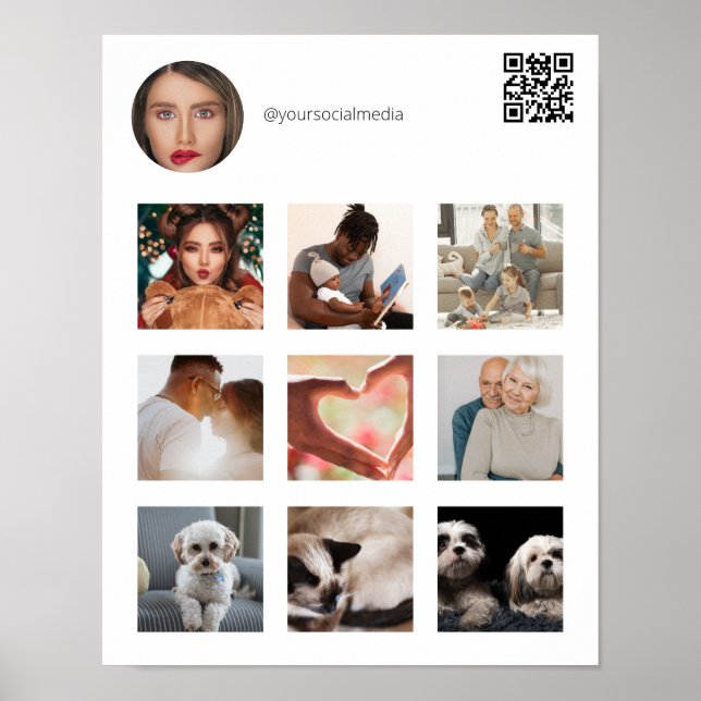 Your social media promotional with QR Code Poster (Front)