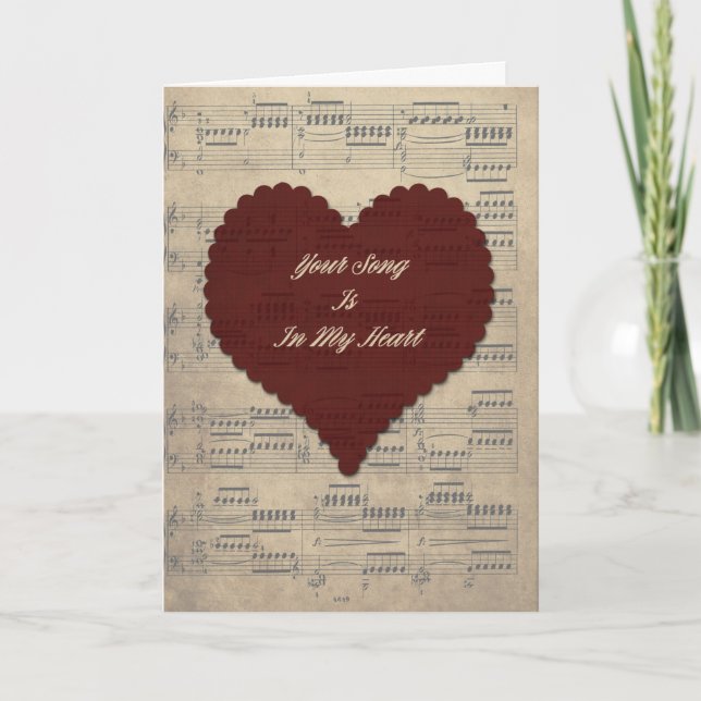 Your Song Valentine's Day Card (Front)