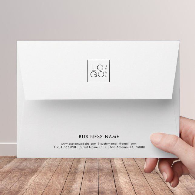 Your Square Logo Custom Business Name & Address Envelope (Creator Uploaded)
