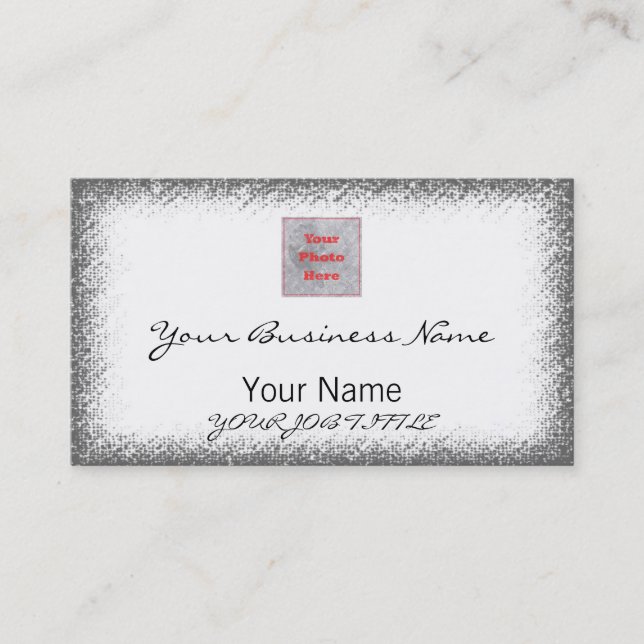 Your Square Photo Do It Yourself Business Card (Front)