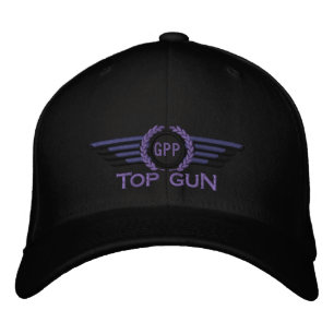 Your Star Monogram Aviation Laurels Pilot Wings Embroidered Hat