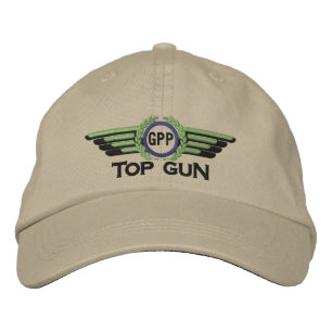 Your Star Monogram Aviation Laurels Pilot Wings Embroidered Hat