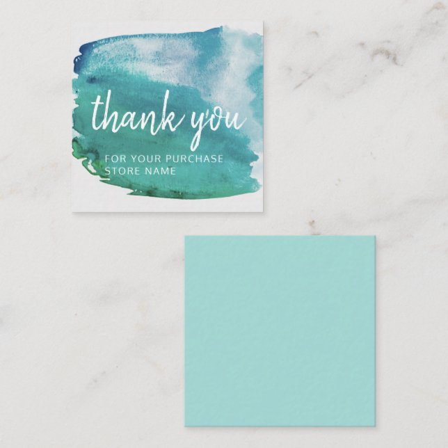 Your Store Name Business Thank You w/ Envelope Card (Front/Back)