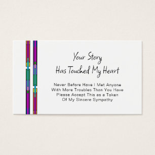 Your Story Has Touched My Heart Sympathy Card