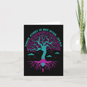 Your Story Is Not Over Stay Semicolon Tree Of Life Card