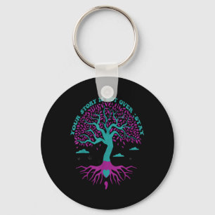 Your Story Is Not Over Stay Semicolon Tree Of Life Key Ring