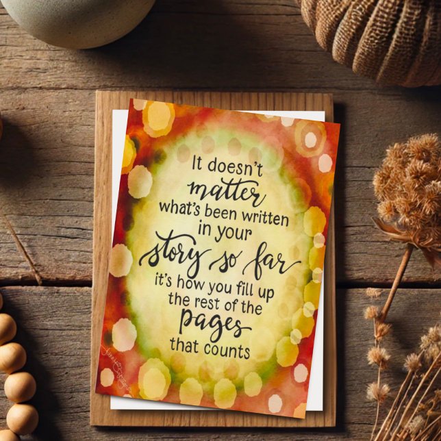 Your Story Quote Pretty Abstract Graduation Card (Creator Uploaded)