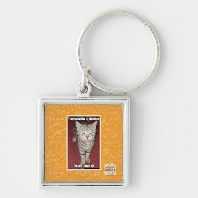 Your stupidity is blinding 2 key ring (Front)