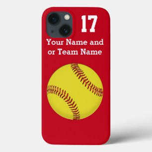 Your Team COLORS and TEXT Softball iPhone 6 Cases