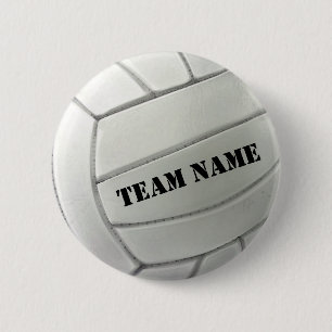 Your Team's Name Volleyball Button