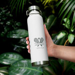 Your Tennis Club Name Logo Tennis Team Custom Water Bottle<br><div class="desc">Easily customise this Water Bottle Bag by adding your club or society name by clicking the "Personalise" button. You can change the background, font colour etc by clicking the "Edit with Design tool". Perfect for any club, business, or school society. Order as many or as fewer as required. There's no...</div>