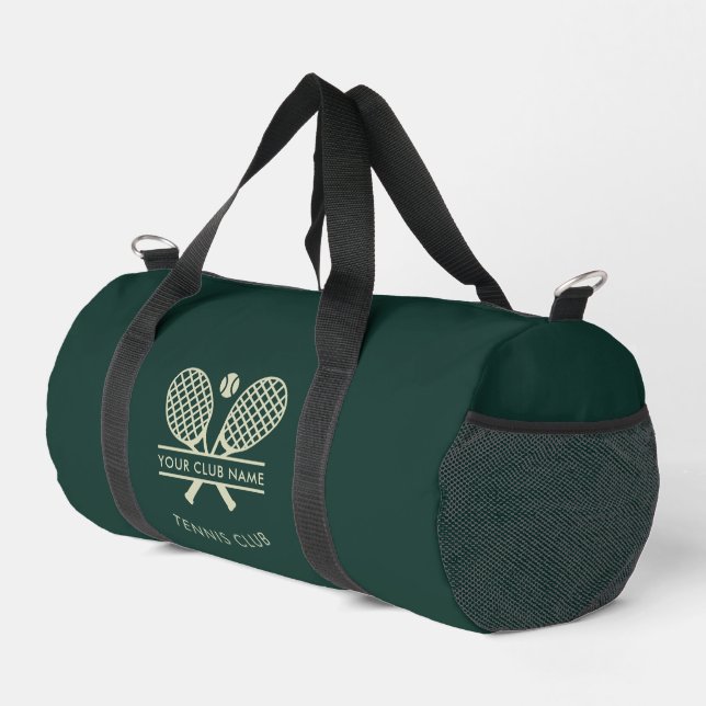 Your Tennis Club Name Team Players Green Custom Duffle Bag (Right Corner)