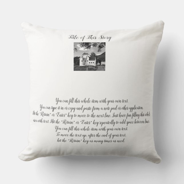 Your Text and Photo on Items Cushion (Front)