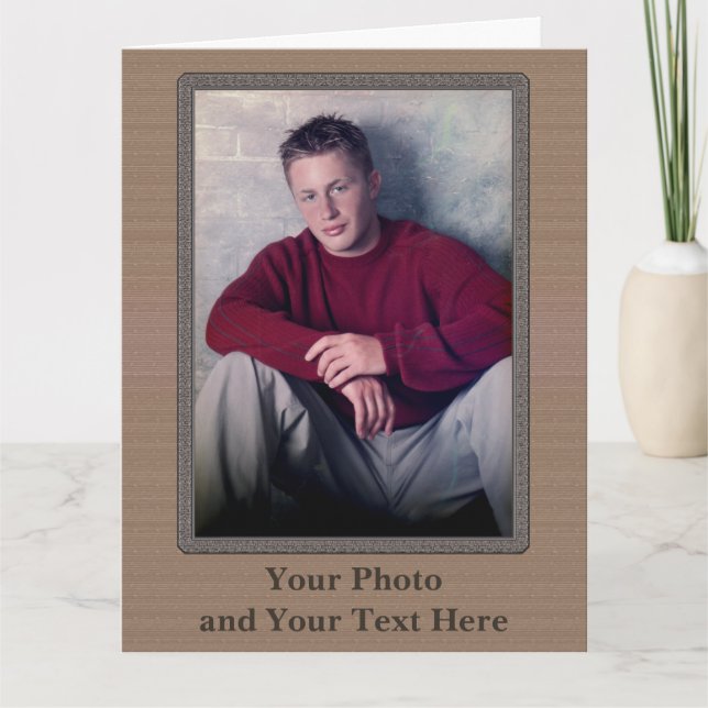 Your Text and Photo Personalised Greeting Cards (Front)