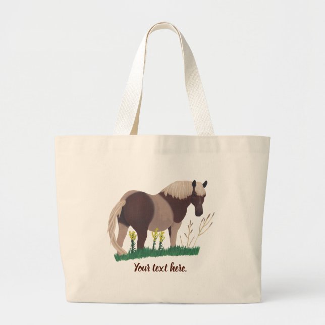 Your text Beautiful Horse Painting Tote Bags (Front)