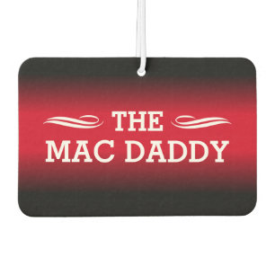 (YOUR TEXT) - Black and Red Gradient Car Air Freshener