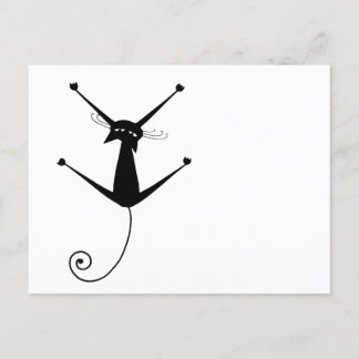 Your Text - Black Cat Character Pose 1 Postcard