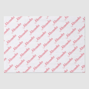 Your Text: Boy's Name Red Birthday Party Theme Tissue Paper