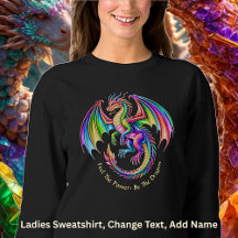 Your Text Colorful Dragon Feel the Power 